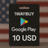 США  ГУГЛ ПЛЕЙ 10 USD  Подарочная карта код оплаты