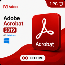 Adobe Acrobat Pro DC 2019  Windows 1 Device  Lifetime
