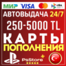 Карта пополнения PlayStation PS4 PS5 Код PSN Турция Пополнение счета моментально PS