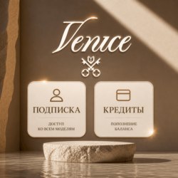VENICE AI ПОДПИСКА & КРЕДИТЫ - 1 МЕСЯЦ