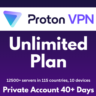 Proton VPN Unlimited 30 дней приватный аккаунт