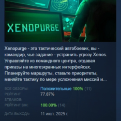 Xenopurge АВТОДОСТАВКА STEAM GLOBAL МГНОВЕННО ЛИЦЕНЗИЯ