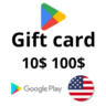 Подарочная карта Google Play на 10$ США с мгновенной до