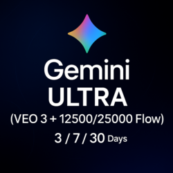 СЧЕТ GEMINI ULTRA НА 7/30/183 ДНЕЙ (ANTIGRAVITY   VEO3)