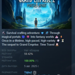 Grand Emprise 2 Portals Apart АВТОДОСТАВКА STEAM GLOBAL МГНОВЕННО ЛИЦЕНЗИЯ