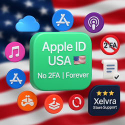 Apple ID США | Без 2FA или Телефон | Полный Доступ | Быстрая Доставка