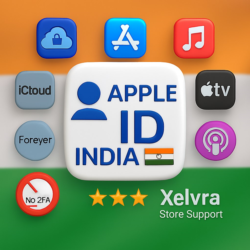 Apple ID Индия | Без 2FA или Телефон | Полный Доступ | Быстрая Доставка