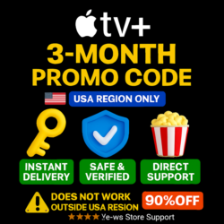 Apple TV  3 Месяца США    Мгновенная доставка