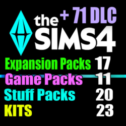 SIMS 4   71 DLC (17 допов 11 наборов 20 кат. 23 компл.)
