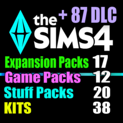 SIMS 4   87 DLC (17 допов 12 наборов 20 кат. 38 компл.)