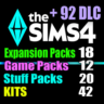 SIMS 4   92 DLC (18 допов 12 наборов 20 кат. 42 компл.)