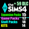SIMS 4   59 DLC (15 допов 12 наборов 18 кат. 14 компл.)