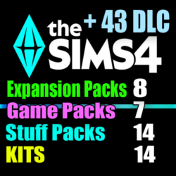 SIMS 4   43 DLC (8 допов 7 наборов 14 кат. 14 компл.)