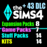 SIMS 4   43 DLC (8 допов 7 наборов 14 кат. 14 компл.)