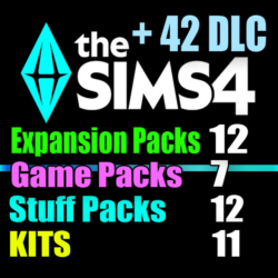 SIMS 4   42 DLC (12 допов 7 наборов 12 кат. 11 компл.)