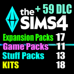 SIMS 4   59 DLC (17 допов 11 наборов 13 кат. 18 компл.)
