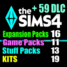 SIMS 4   59 DLC (16 допов 11 наборов 13 кат. 19 компл.)