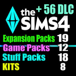 SIMS 4   56 DLC (19 допов 12 наборов 18 кат. 8 компл.)
