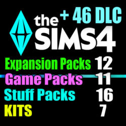 SIMS 4   46 DLC (12 допов 11 наборов 16 кат. 7 компл.)