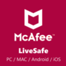 McAfee LiveSafe 1 пользователь 1 год безлимитное устрой