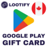 Google Play Gift Card    10/20/50/100 CAD    Канада