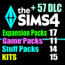 SIMS 4   57 DLC (17 допов 11 наборов 14 кат. 15 компл.)