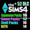 SIMS 4   52 DLC (16 допов 12 наборов 10 кат. 14 компл.)