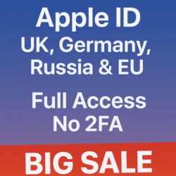 Apple ID Европа — UK, DE, RU | Full Access, No 2FA