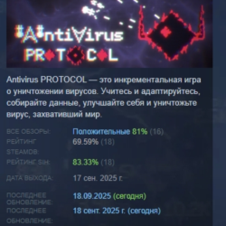 Antivirus PROTOCOL АВТОДОСТАВКА STEAM GLOBAL МГНОВЕННО ЛИЦЕНЗИЯ