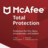 McAfee Total Protection 1,5,10 ПК 1 года 25 цифра Ключ