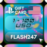 Подарочная карта PlayStation US | 1–100 USD АВТО 24/7
