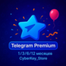 Telegram Premium 1|3|6 Месяцев|Быстрая активация.