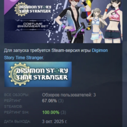 Digimon Story Time Stranger Costume Swimwear Set АВТОДОСТАВКА STEAM GLOBAL МГНОВЕННО