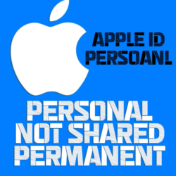 Apple ID [Персональный/Частный/Постоянный/Не общий]