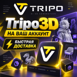 TRIPO 3D AI ПОДПИСКА 1 МЕСЯЦ - ЛЮБОЙ ПЛАН | Tripo3D