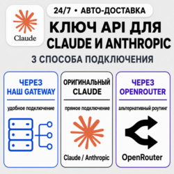 [24/7] API-ключ Claude | Работает везде (в т. ч. в РФ) | Все модели | Anthropic