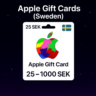 Apple Gift Cards (Швеция) 25–1000 SEK | Коды пополнения