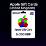 Apple Gift Cards (Великобритания) 5–200 GBP | Коды