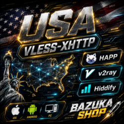 VPN США VLESS 3 УСТРОЙСТВА И БЕЛЫЕ СПИСКИ V2RAY HIDDIFY ЛИЧНЫЙ VPN БЕЗЛИМИТ ВПН