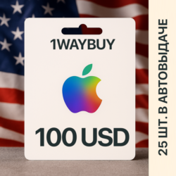 США  APPLE iTunes AppStore 100$  Подарочная карта оплат