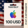 США  APPLE iTunes AppStore 100$  Подарочная карта оплат
