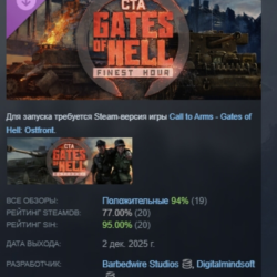 Call to Arms - Gates of Hell: Finest Hour DLC AUTODELIVERY STEAM РОССИЯ