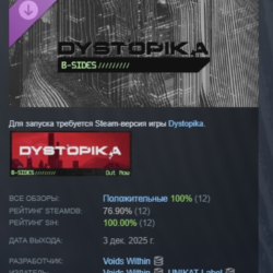Dystopika: B-Sides АВТОДОСТАВКА STEAM GLOBAL МГНОВЕННО ЛИЦЕНЗИЯ