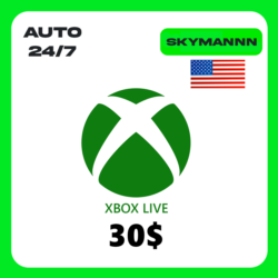 XBOX LIVE 30$ USD США КАРТА ПОПОЛНЕНИЯ АВТО 24/7