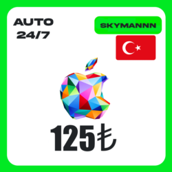 Apple iTunes 125 TL ТУРЦИЯ ПОДАРОЧНАЯ КАРТА AUTO 24/7
