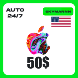 Apple iTunes 50$ USD США ПОДАРОЧНАЯ КАРТА АВТО 24/7