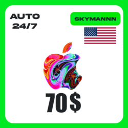 Apple iTunes 70$ USD США ПОДАРОЧНАЯ КАРТА АВТО 24/7