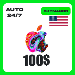 Apple iTunes 100$ USD США ПОДАРОЧНАЯ КАРТА АВТО 24/7