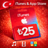 iTunes & App Store Подарочная карта — 25 TRY (TR)