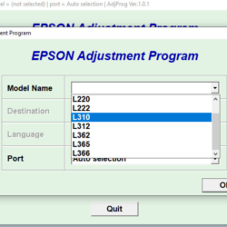 Сброс Epson L312 Adjustment Program